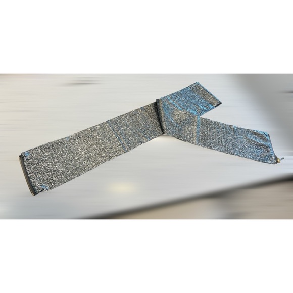 BEULAH Absolutely beautiful metallic silver Surplice dress S M L - Picture 14 of 14